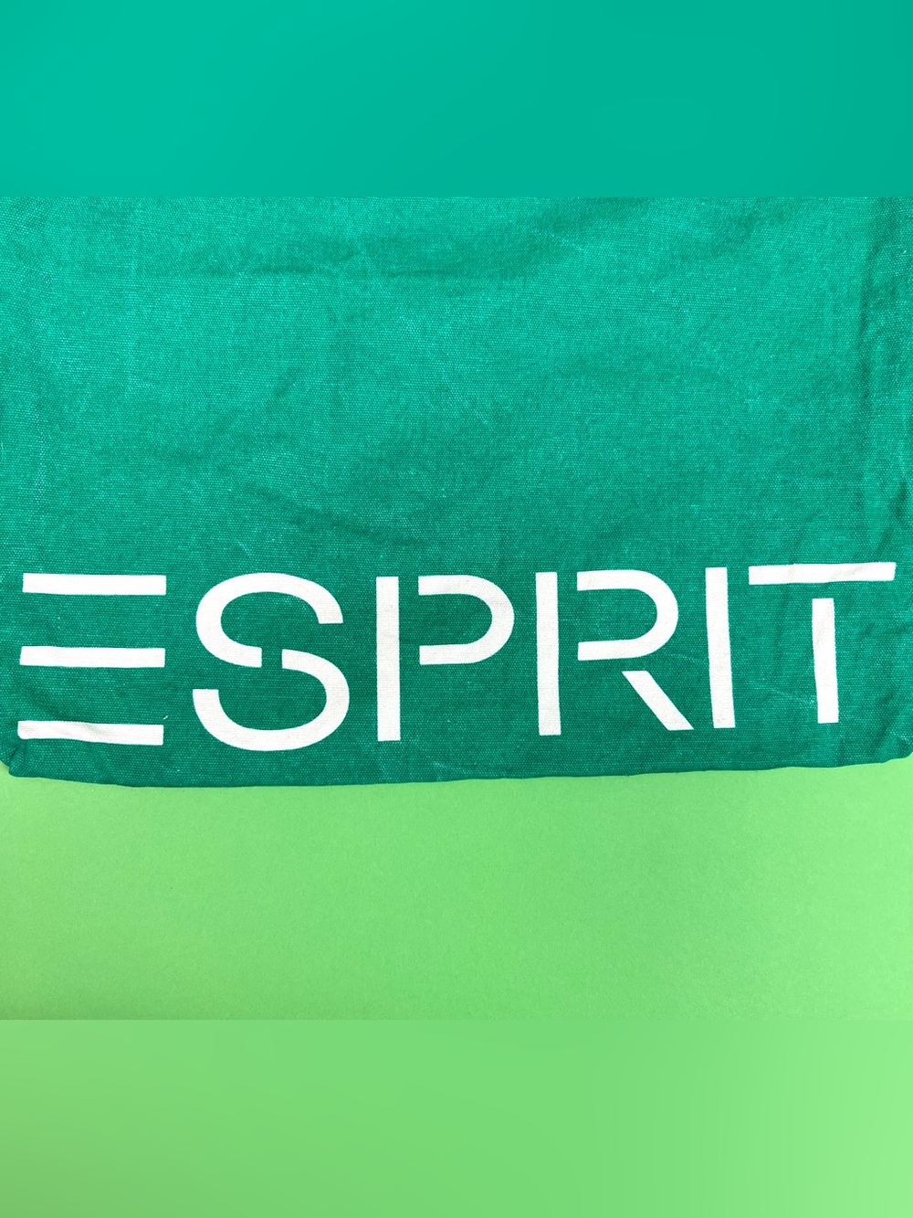 Vintage 90s Esprit Colorblock Canvas Drawstring Backpack Spell Out Logo - Picture 4 of 9